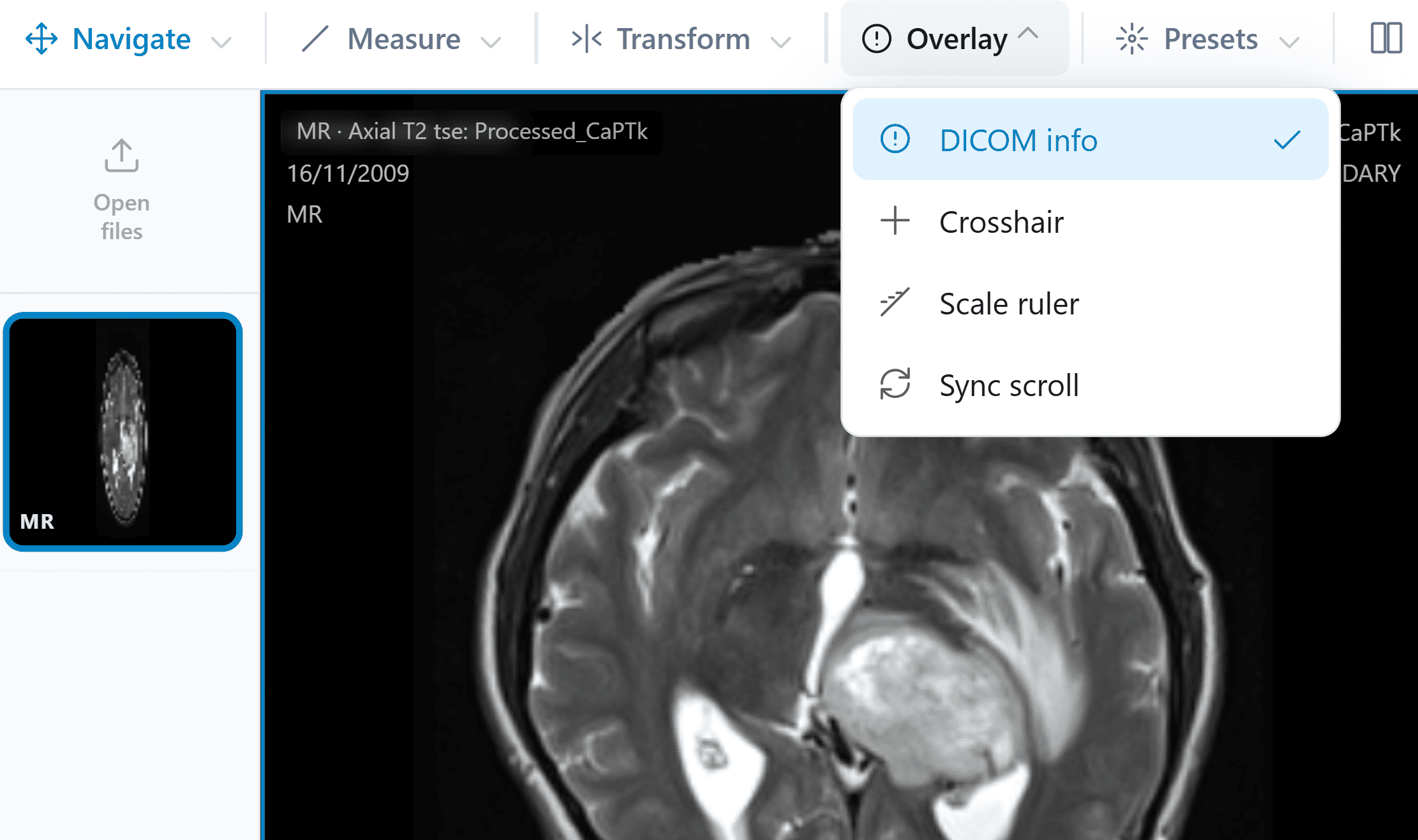 DICOM imaging viewer